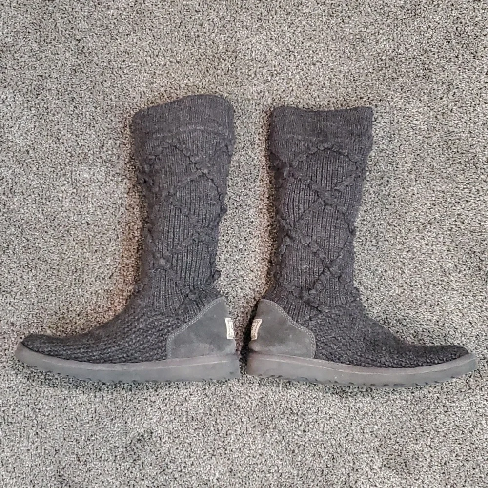 Ugg Australia Women 5879 Argyle Sweater Tall Cardi Knit Boots Shoes sz 8